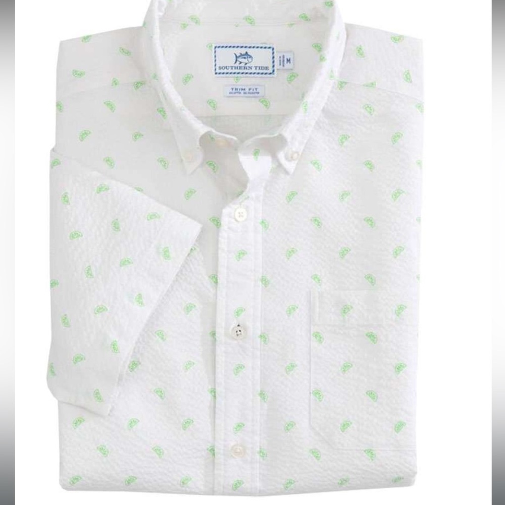 Southern tide limes button down shirt